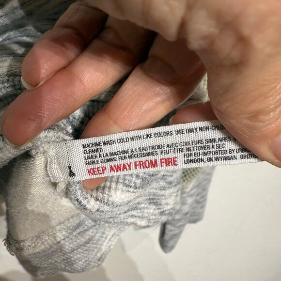 Free People Movement Gray Markie Hoodie Mesh Contrast Sweatshirt Sz M - Picture 6 of 12